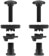 Union Highback To Ankle Strap Hardware (Set) - black