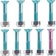 Krux Krome Allen Skateboard Hardware - blue/pink krome - alternate