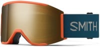 Smith Squad Mag ChromaPop Goggles + Bonus Lens - rust/sun black gold mirror + storm blue sensor mirror lens