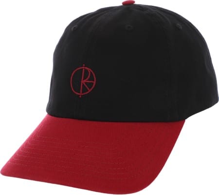 Polar Skate Co. Stroke Logo Strapback Hat - black/red currant - view large