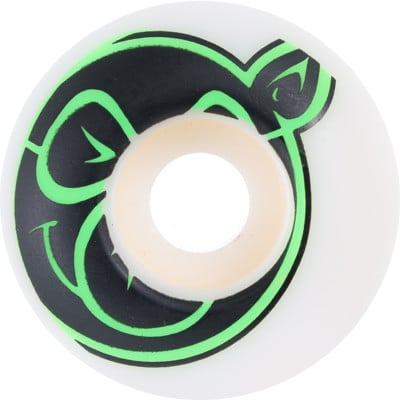 Pig Head Classic Skateboard Wheels - white/green (99a) - view large