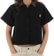 Tactics Women's Crop Button Shirt - (cherries wheels) black - alternate