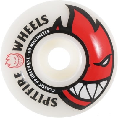 Spitfire Bighead Skateboard Wheels - white/red 63 (99d) - view large