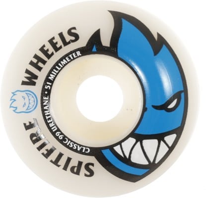 Spitfire Bighead Skateboard Wheels - white/royal blue 51 (99d) - view large