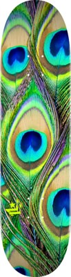 Mini Logo Peacock Feather 7.5 255 Shape Skateboard Deck - view large