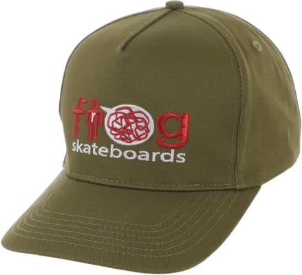 Frog Trash Talk Snapback Hat - army green - view large
