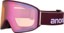 Anon M4 Cylindrical Goggles + MFI Face Mask & Bonus Lens - deep cherry/perceive cloudy pink + prcv variable blue lens - side