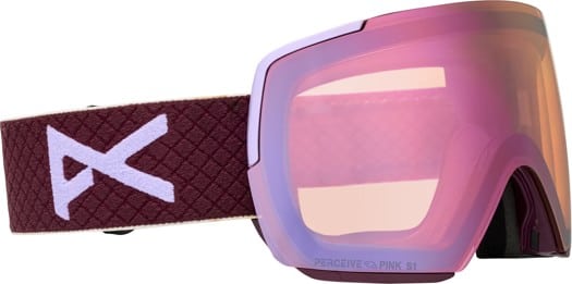 Anon M5S Toric Goggles + Bonus Lens - deep cherry/perceive cloudy pink + variable blue lens - view large