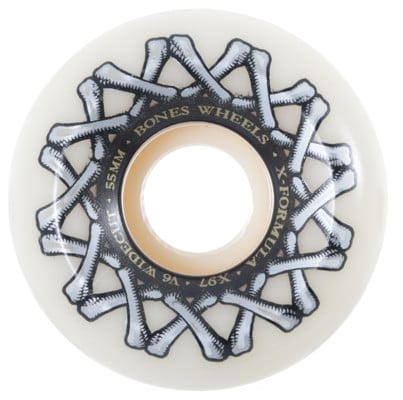 Bones X-Formula V6 Wide-Cut Skateboard Wheels - natural bones (97a) - view large