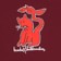 Krooked Kat Serpent T-Shirt - burgundy/red-white-black - front detail