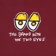 Krooked Two Eyes Fill L/S T-Shirt - maroon - front detail