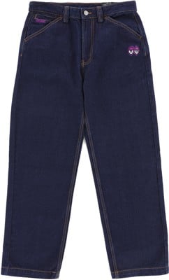 Krooked Eyes Denim Twill Jeans - dark rinse denim - view large
