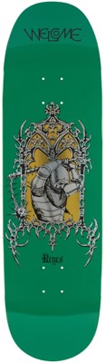 Welcome Reyes Flail 9.0 Baculus 2.0 Shape Skateboard Deck - green/gold foil - view large