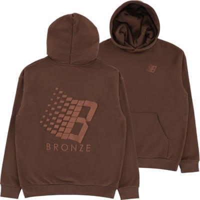 Bronze 56k B Logo Puff Print Hoodie - brown - view large