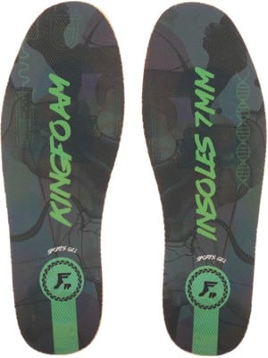 Footprint Kingfoam Sport Hi Insoles - dark grey camo/green - view large