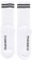 Polar Skate Co. 2 Stripe Rib Sock - white/black - reverse