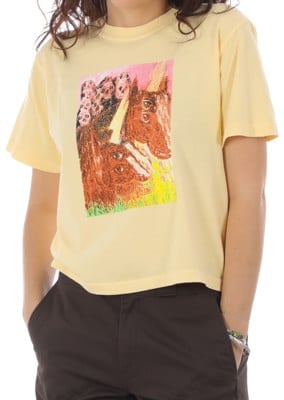 Tactics Women's Horses Horses Boxy T-Shirt - pale yellow - view large