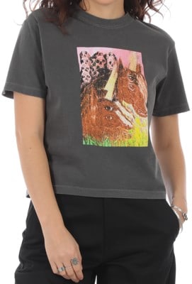 Tactics Women's Horses Horses Boxy T-Shirt - off black - view large
