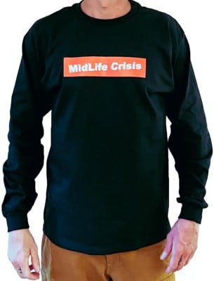 Midlife Crisis Crooked Block L/S T-Shirt - black - view large