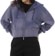 Dime Women's Cropped Zip Hoodie - lavender washed - alternate