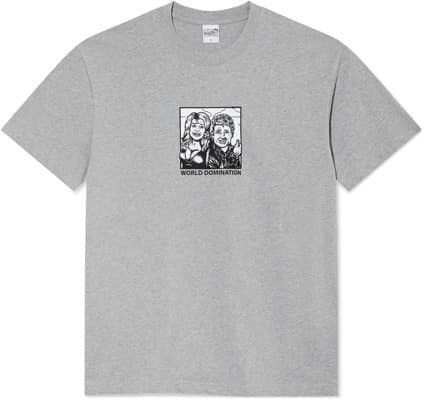 Polar Skate Co. World Domination T-Shirt - heather grey - view large