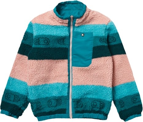 Airblaster Youth Double Puffling Reversible Fleece Jacket - ocean blush stripe - view large