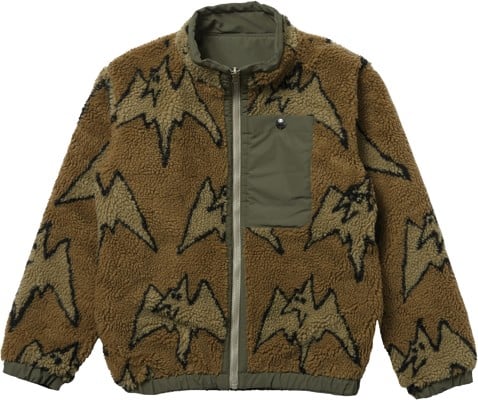 Airblaster Youth Double Puffling Reversible Fleece Jacket - tan big terry - view large