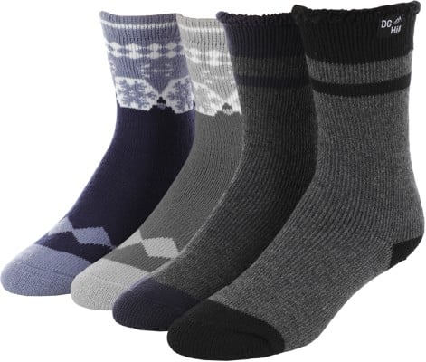 DG Hill Winter Thermal (4 Pack) Sock - blue/grey snowflake - view large