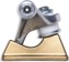 Slappy ST1 Inverted Hollow Lights Ultra Low Kingpin Skateboard Trucks - polished/ gold - side