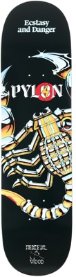 Pylon Ecstasy And Danger 8.25 Twin Skateboard Deck - black (twin pipeline) - view large