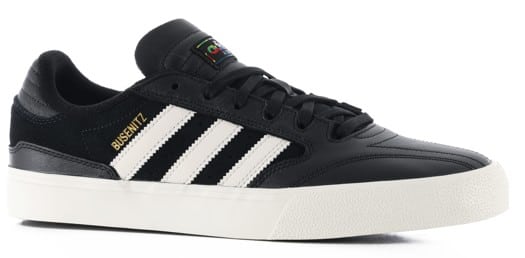 Adidas Busenitz Vulc II Skate Shoes - core black/chalk white/gold metallic - view large