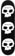 Zero Pleasures Skulls 8.5 Skateboard Deck