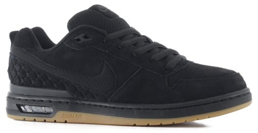 Nike SB Paul Rodriguez Zoom Air Low - Quickstrike Skate Shoes - black/black-black-gum lt brown - view large