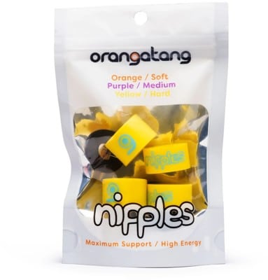 Orangatang Nipples Double Barrel Skate Bushings (2 Truck Set) - yellow (hard) - view large