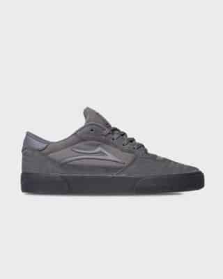 Lakai Cambridge Skate Shoes - charcoal non perforated suede - view large